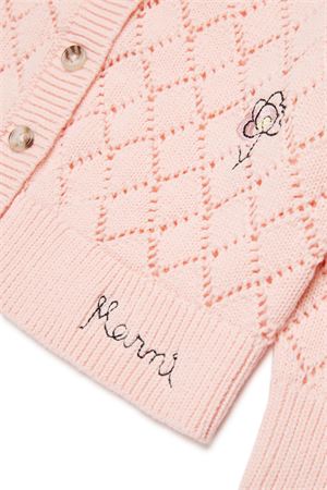 Openwork cardigan with floral embroidery MARNI KIDS | M01648M00X70M351